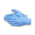 GUANTES DE NITRILO INDUSTRIALES CON TALCO, GRANDES C/100PZA S-7963L